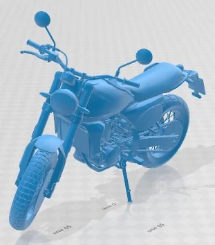 Fantic Caballero 500 Scrambler Printable Motorbike 3D Print Model .c4d .max .obj .3ds .fbx .stl .blend 