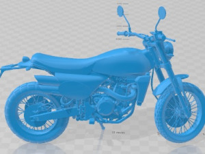 Fantic Caballero 500 Scrambler Printable Motorbike Modelo de impresión 3D