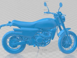 Fantic Caballero 500 Scrambler Printable Motorbike 3D Print Model