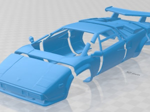 Countach 5000 QV 1985 Printable Body Car 3D Print Model