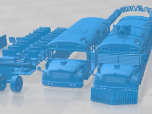 Zombie Apocalypse School Bus Printable 3D Print Model