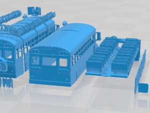 Zombie Apocalypse School Bus Printable 3D Print Model