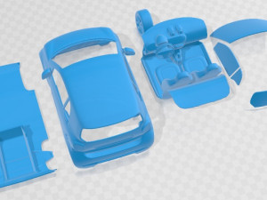 Smart Eq Fortwo 2020 Printable Car 3D Print Model