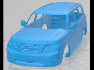 Nissan Patrol Y62 2019 Printable Body Car 3D Print Model