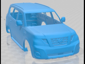 Nissan Patrol Y62 2019 Printable Body Car 3D-printmodel