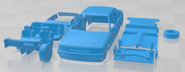 Renault 21 Manager 1989 Printable Car 3D Print Model .c4d .max .obj .3ds .fbx .stl .blend