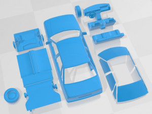 Renault 21 Manager 1989 Printable Car 3D-Druckmodell