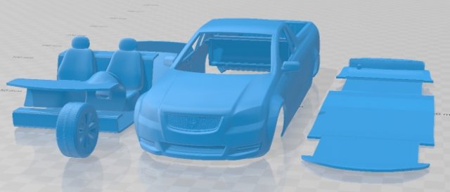 Holden Commodore VE UTE 2012 Printable Car Modelo de impresión 3D .c4d .max .obj .3ds .fbx .stl .blend 