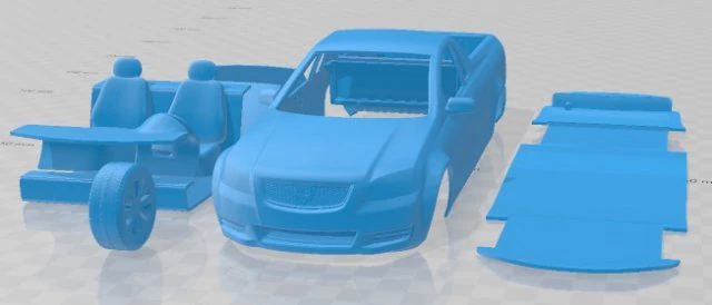 Holden Commodore VE UTE 2012 Printable Car 3D Print Model .c4d .max .obj .3ds .fbx .stl .blend 