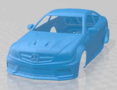 Mercedes Benz C63 AMG Black Series 2012 Printable Body Car 3D.