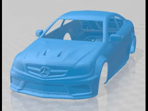 Mercedes Benz C63 AMG Black Series 2012 Printable Body Car 3D Print Model