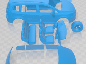 Volkswagen Touran 2011 Printable Car 3D 프린트 모델