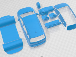 Volkswagen Touran 2011 Printable Car 3D 프린트 모델