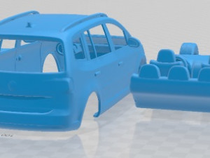 Volkswagen Touran 2011 Printable Car 3D 프린트 모델