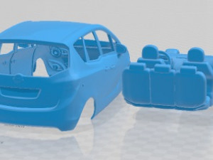 Opel Meriva 2011 Printable Car 3D Baskı Modeli