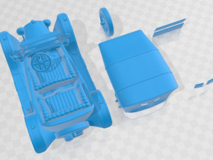 Model T 4door Tourer 1924 Printable Car Modelo de impresión 3D