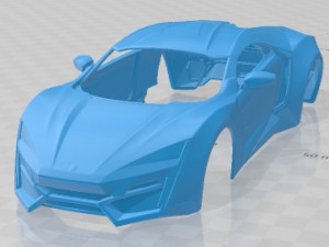 Lykan Hypersport 2012 Printable Body Car Model Cetak 3D
