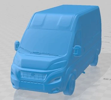Fiat Ducato Panel Van L2H2 2014 Printable 3D Print Model .c4d .max .obj .3ds .fbx .stl .blend 