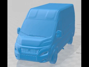 Fiat Ducato Panel Van L2H2 2014 Printable 3D Print Model