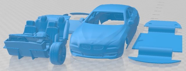 6 Series F06 Gran Coupe 2012 Printable Car 3D प्रिंट मॉडल .c4d .max .obj .3ds .fbx .stl .blend 