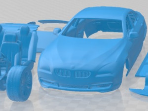 6 Series F06 Gran Coupe 2012 Printable Car Model Cetak 3D