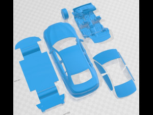 6 Series F06 Gran Coupe 2012 Printable Car 3D प्रिंट मॉडल