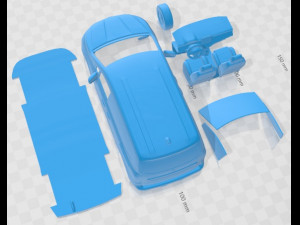 Renault Kangoo 2021 Printable Van Modelo de impresión 3D