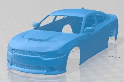 Dodge Charger SRT Hellcat 2019 Printable Body Car Modelo de impresión 3D .c4d .max .obj .3ds .fbx .stl .blend 