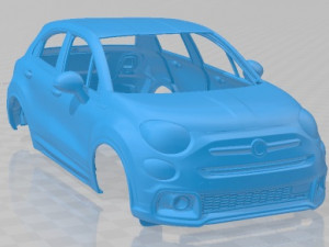 Fiat 500X Sport 2020 Printable Body Car Modelo de impresión 3D