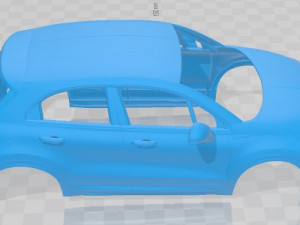 Fiat 500X Sport 2020 Printable Body Car Modelo de impresión 3D