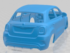 Fiat 500X Sport 2020 Printable Body Car Modelo de impresión 3D