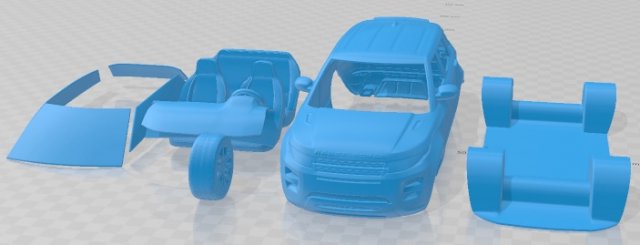 Land Rover Range Rover Evoque 5 Doors 2012 Printable Car Modelo de impresión 3D .c4d .max .obj .3ds .fbx .stl .blend 