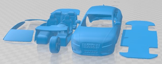 Audi S5 Sportback 2011 Printable Car Modelo de impresión 3D .c4d .max .obj .3ds .fbx .stl .blend 