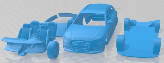 Audi A6 Avant 2012 Printable Car Modelo de impresión 3D .c4d .max .obj .3ds .fbx .stl .blend 