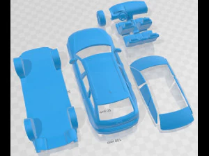 Coche Imprimible Audi A6 Avant 2012 Modelo de impresión 3D