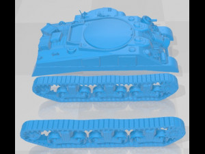 M4A2 Sherman Printable Tank 3D-Druckmodell