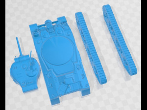 M4A2 Sherman Printable Tank 3D-Druckmodell