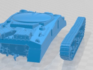 M4A2 Sherman Printable Tank 3D-Druckmodell