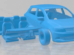 Volkswagen Gol 2012 Printable Car 3D Print Model