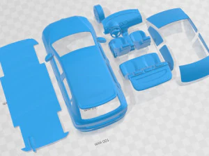 Volkswagen Gol 2012 Printable Car 3D Print Model