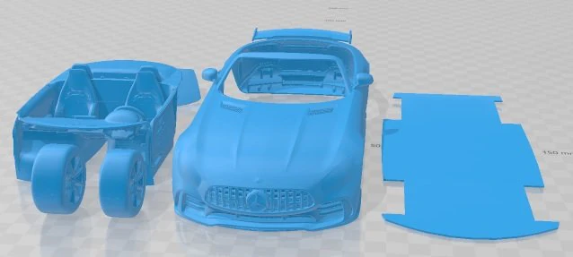 Mercedes Benz AMG GT R Roadster 2020 Printable Car 3D Print Model .c4d .max .obj .3ds .fbx .stl .blend