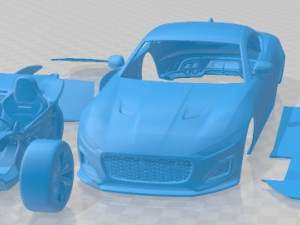 Jaguar F Type R Coupe 2021 Printable Car Modelo de Impressão 3D