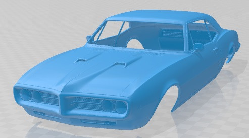 Pontiac Firebird 1967 Printable Body Car Modello di stampa 3D .c4d .max .obj .3ds .fbx .stl .blend 