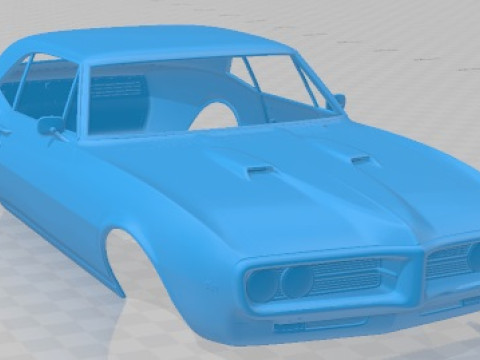 Pontiac Firebird 1967 Printable Body Car Modello di stampa 3D