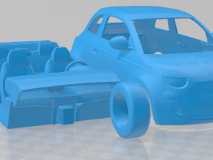 Fiat 500 La Prima 2021 Printable Car 3D-printmodel