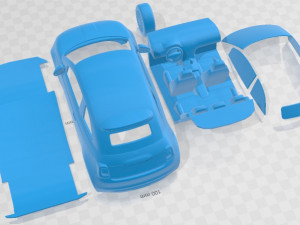 Fiat 500 La Prima 2021 Printable Car 3D-printmodel