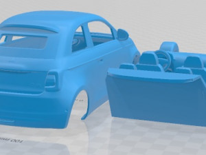Fiat 500 La Prima 2021 Printable Car 3D-printmodel