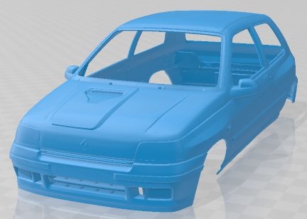 Renault Clio Williams Printable Body Car 3D Print Model in Automotive  3DExport