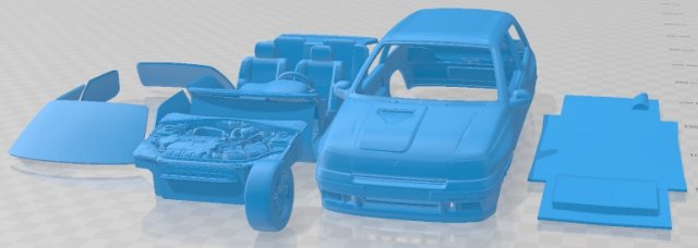 Renault Clio Williams Printable Car Modèles 3D en vedette .c4d .max .obj .3ds .fbx .stl .blend