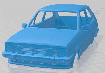 Fiesta XR2 1981 Printable Body Car Modèles 3D en vedette .c4d .max .obj .3ds .fbx .stl .blend
